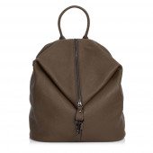 Rucsac dama din piele naturala DiAmanti Zanella Taupe Scuro